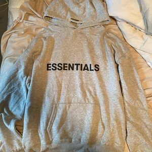 essentials fear of god grey hoodie